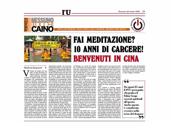 Image for article Była członkini włoskiego parlamentu wypowiada się na temat prześladowań Falun Gong w Chinach