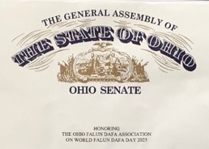 Image for article Ohio, USA: Senat stanowy ogłasza Światowy Dzień Falun Dafa