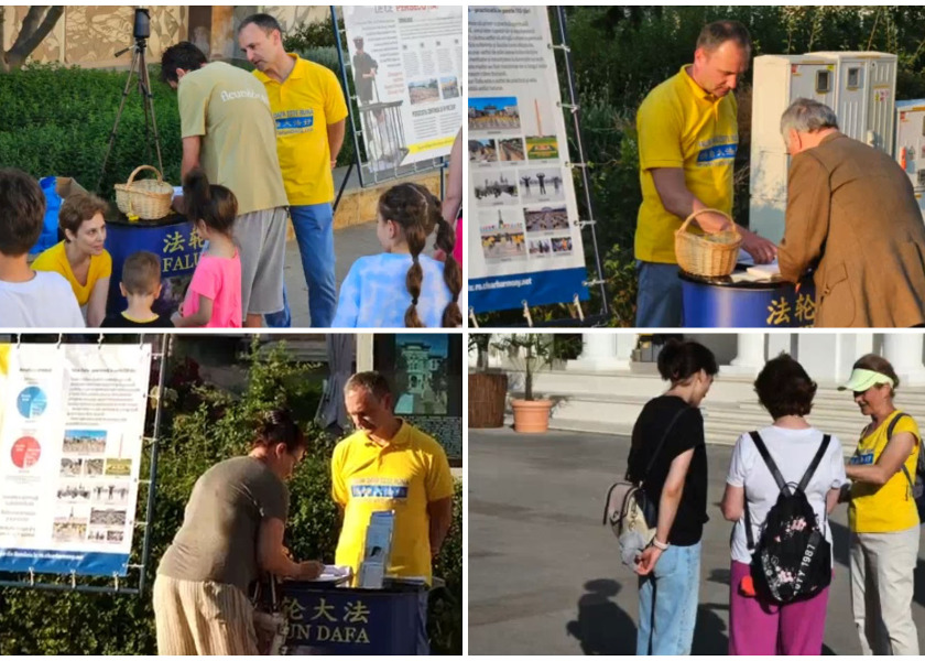 Image for article Rumunia: Ludzie wyrażają swoje poparcie dla Falun Dafa podczas publicznych wydarzeń